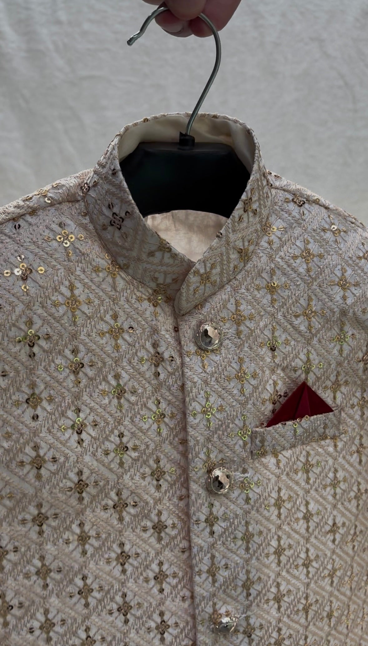 Cream Sherwani