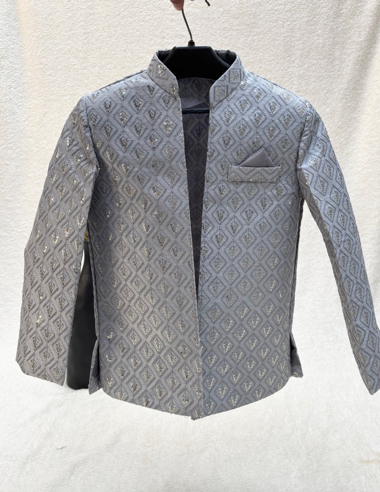 Gray Front Open Prince Coat (101)