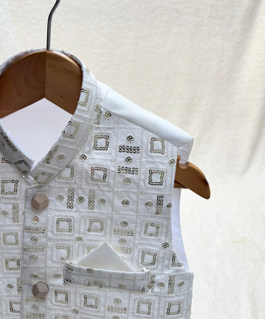 White Embroidered Waistcoat (103)