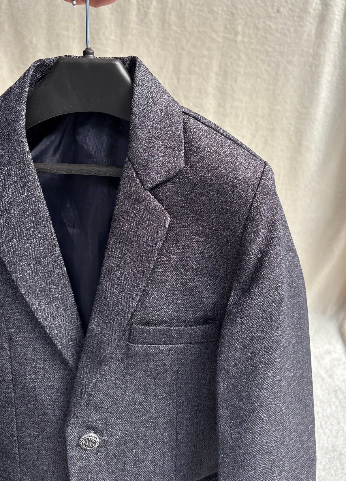 Grey Textured Blazer
