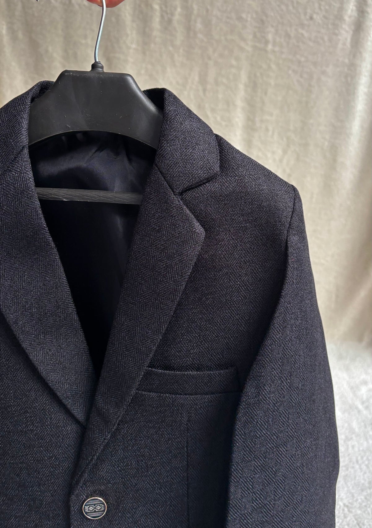 Black Textured Blazer
