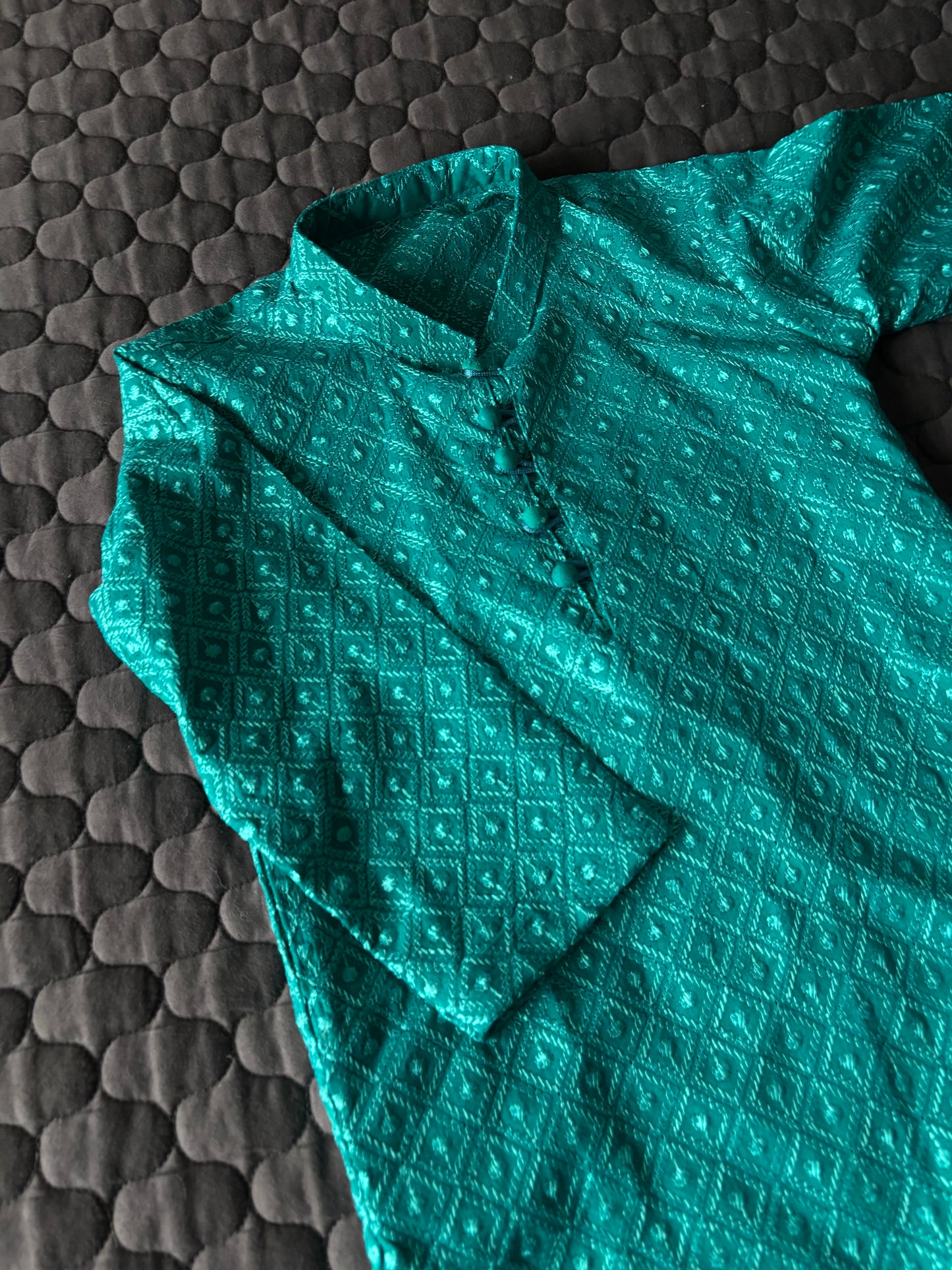 Sea Green Embroidered