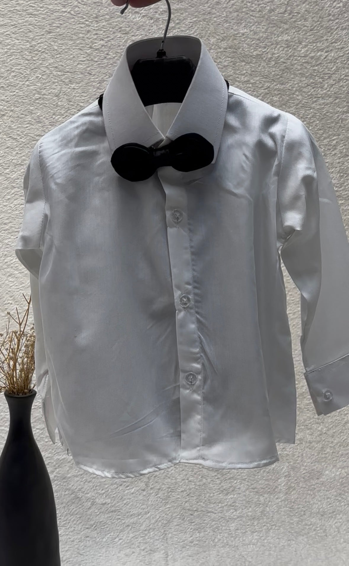 Self Textured Black Suit 4pc