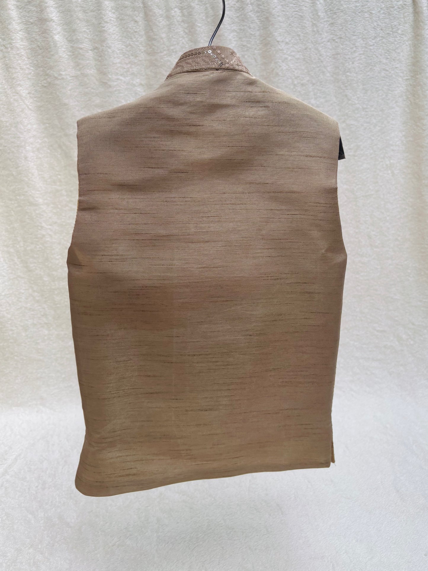 Beige Embroidered Waistcoat