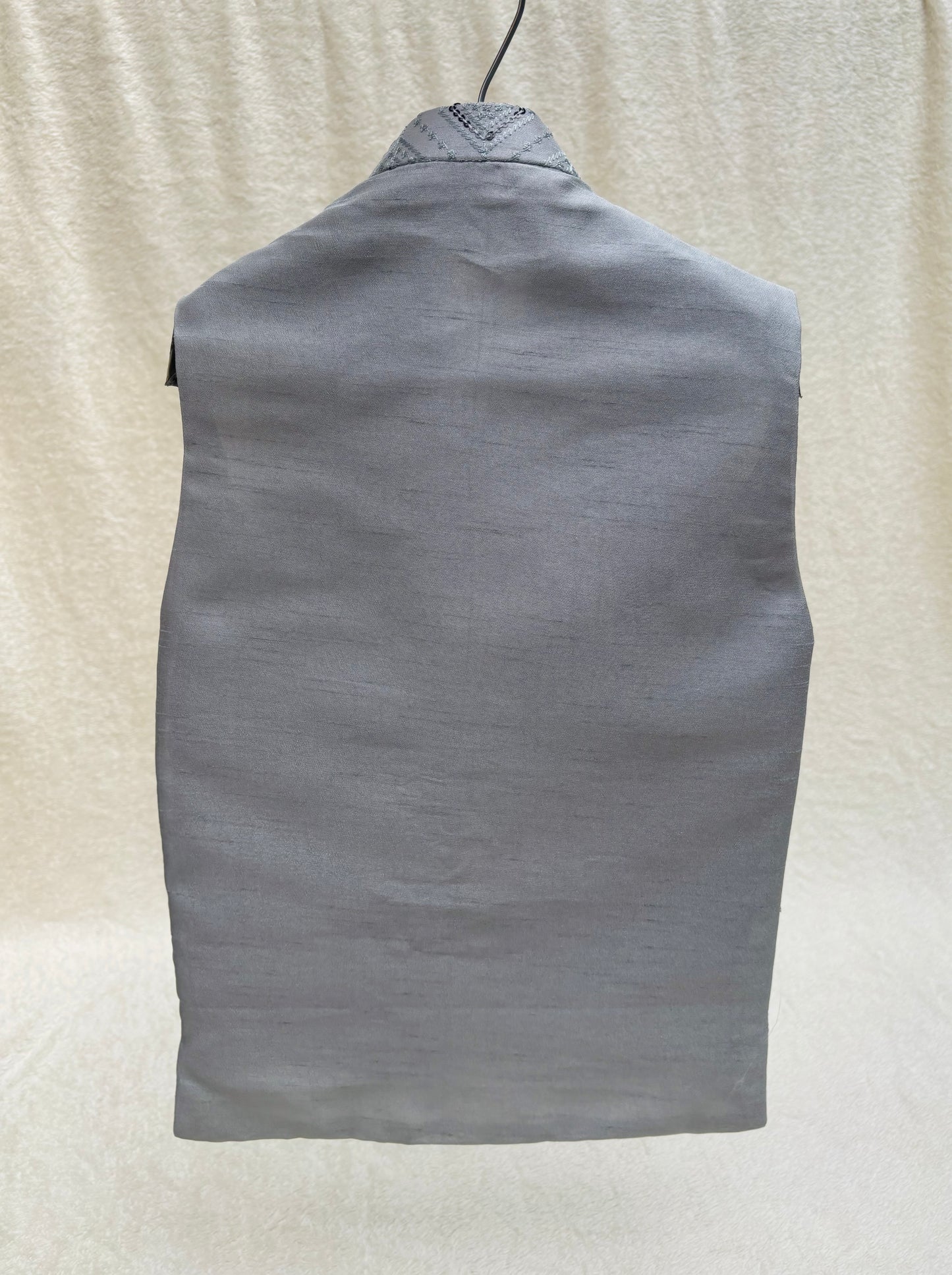 Gray Embroidered Waistcoat (101)