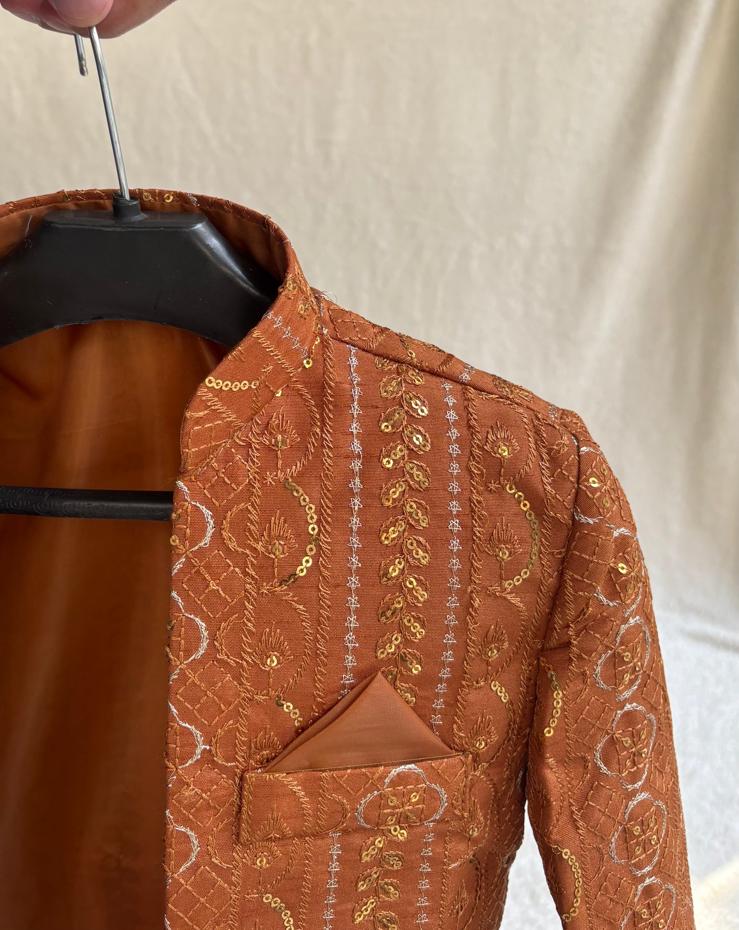 Rust Front Open Prince Coat