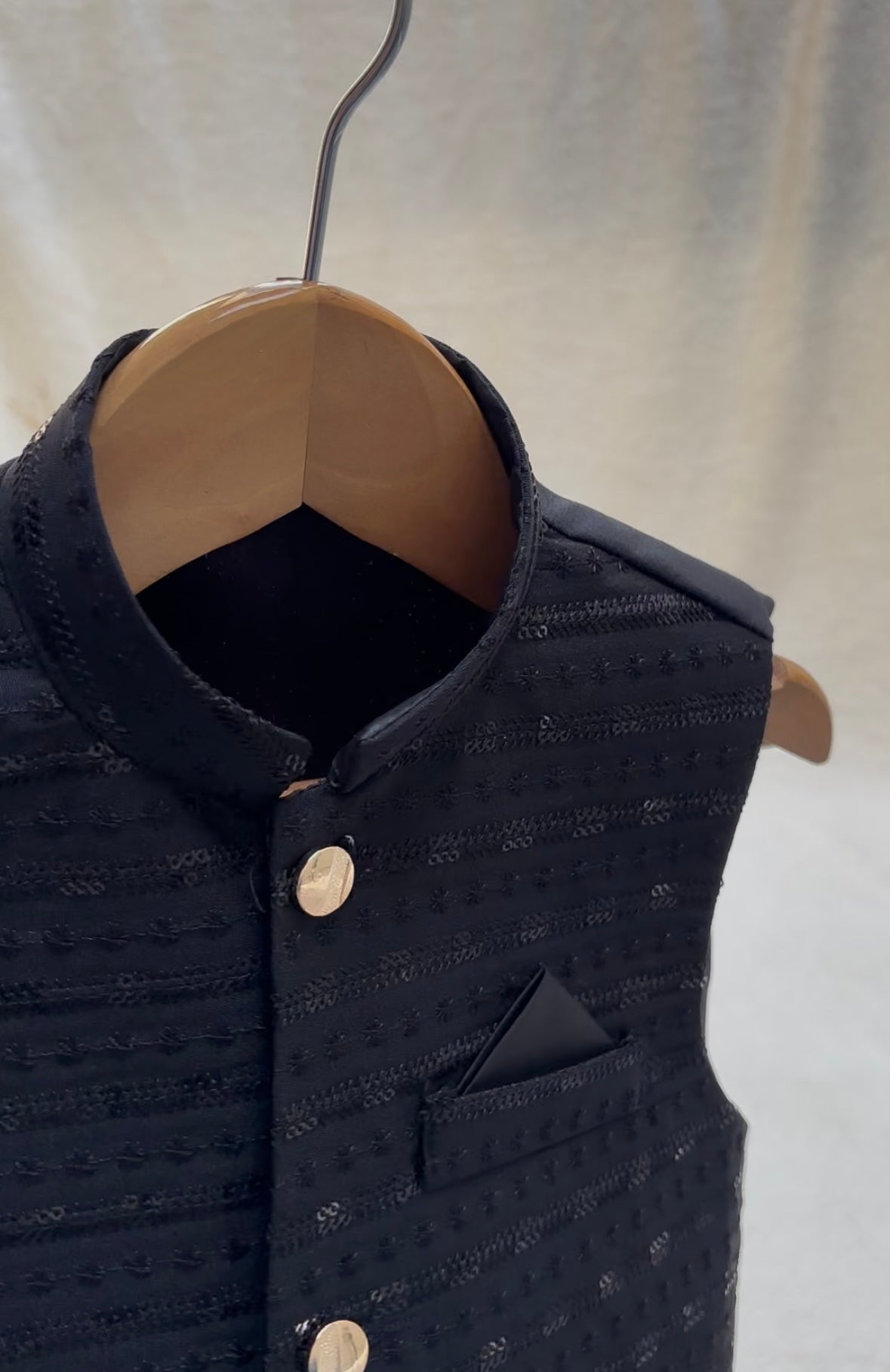 Black Embroidered Waistcoat