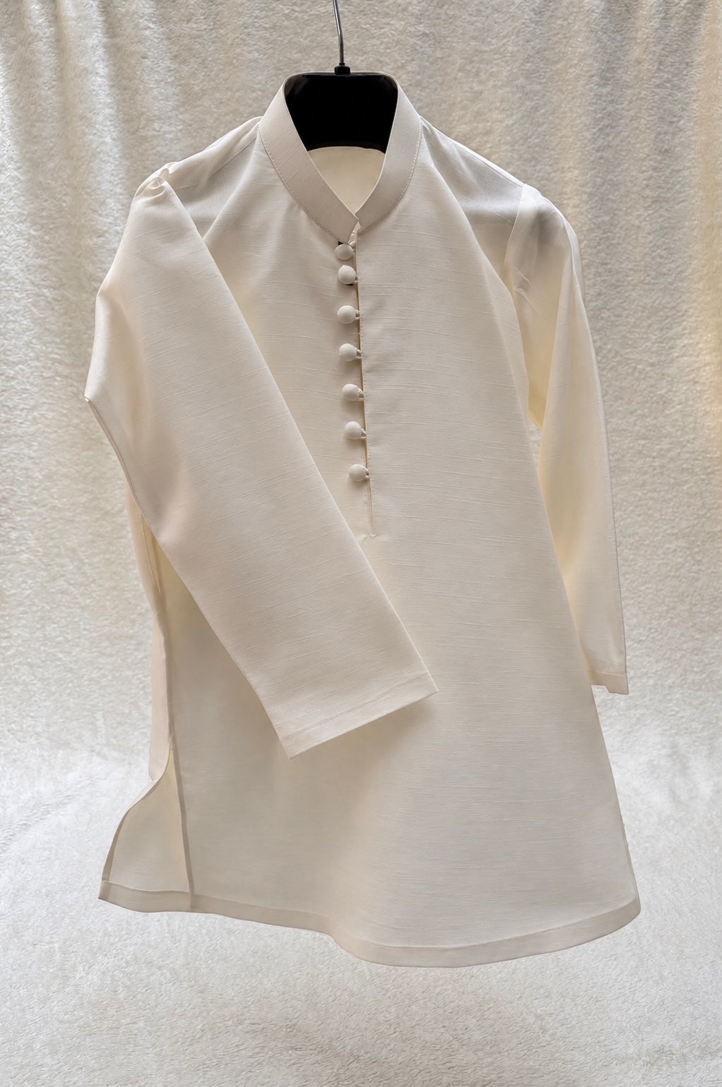 Cream White Embroidered Sherwani Suit