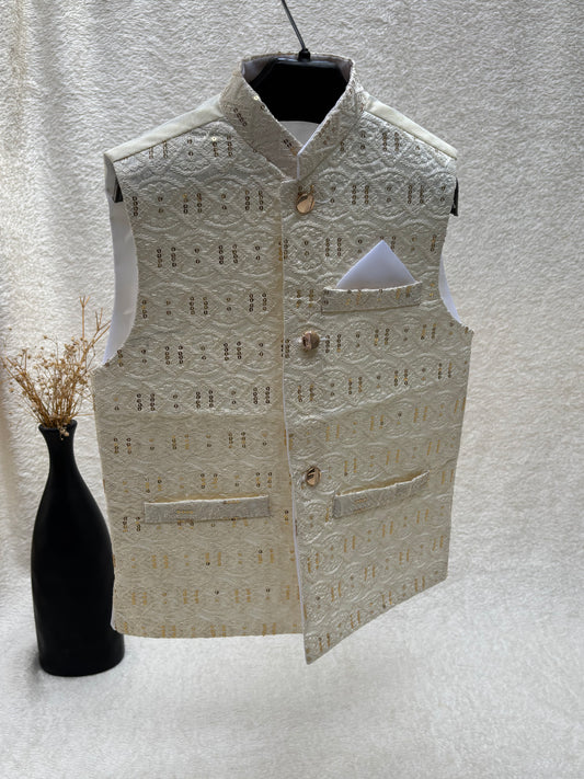Off-White Embroidered Waistcoat