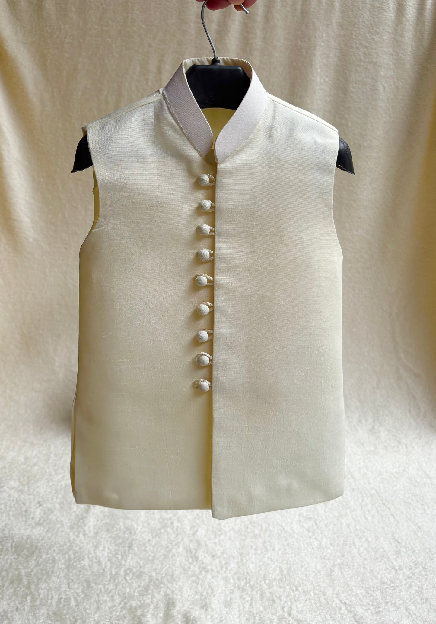 Off-White Double Layer Sherwani Suit