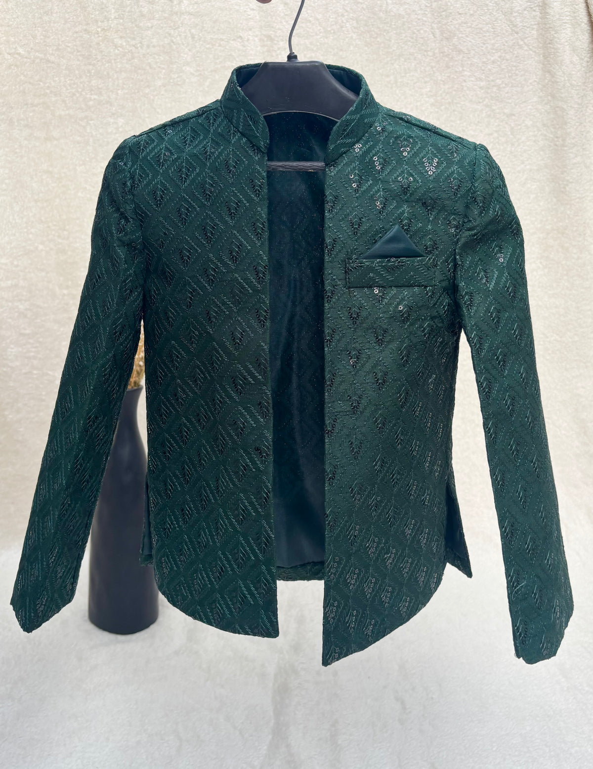 Green Front Open Prince Coat (101)