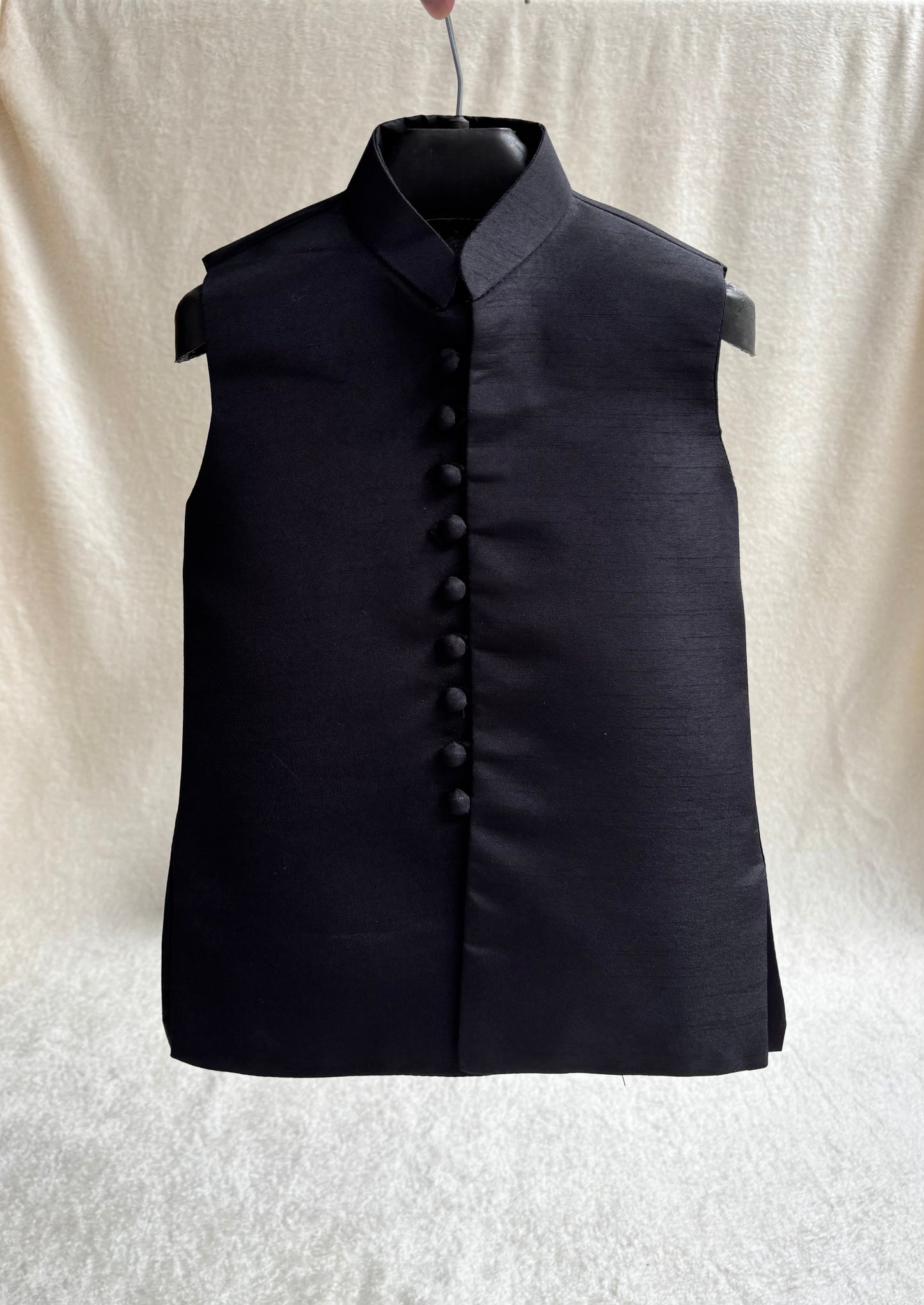 Black Double Layer Sherwani Suit (101)