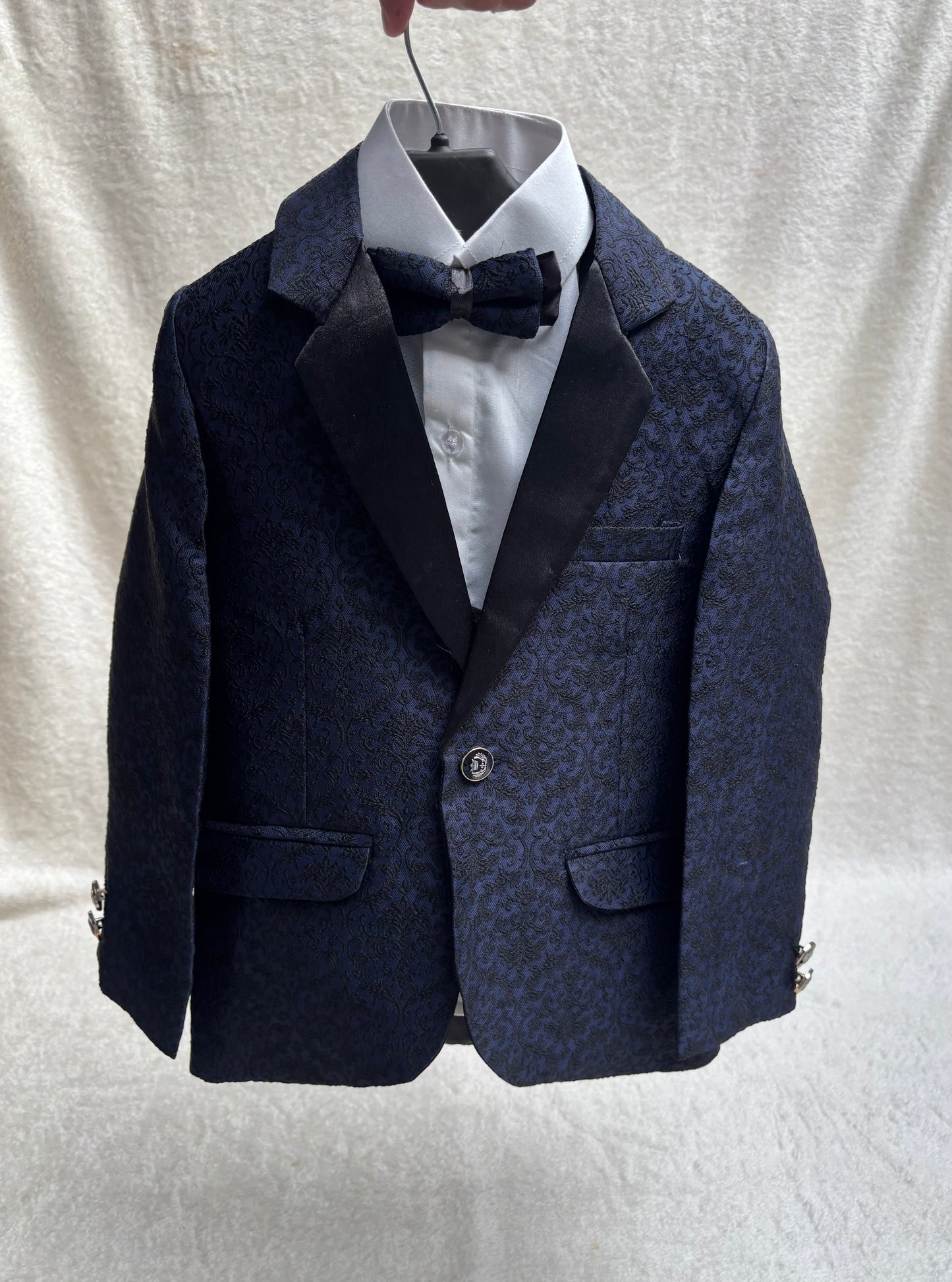 Textured Blue Suit 4pc (101)
