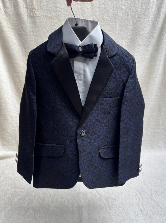 Textured Blue Suit 4pc (101)