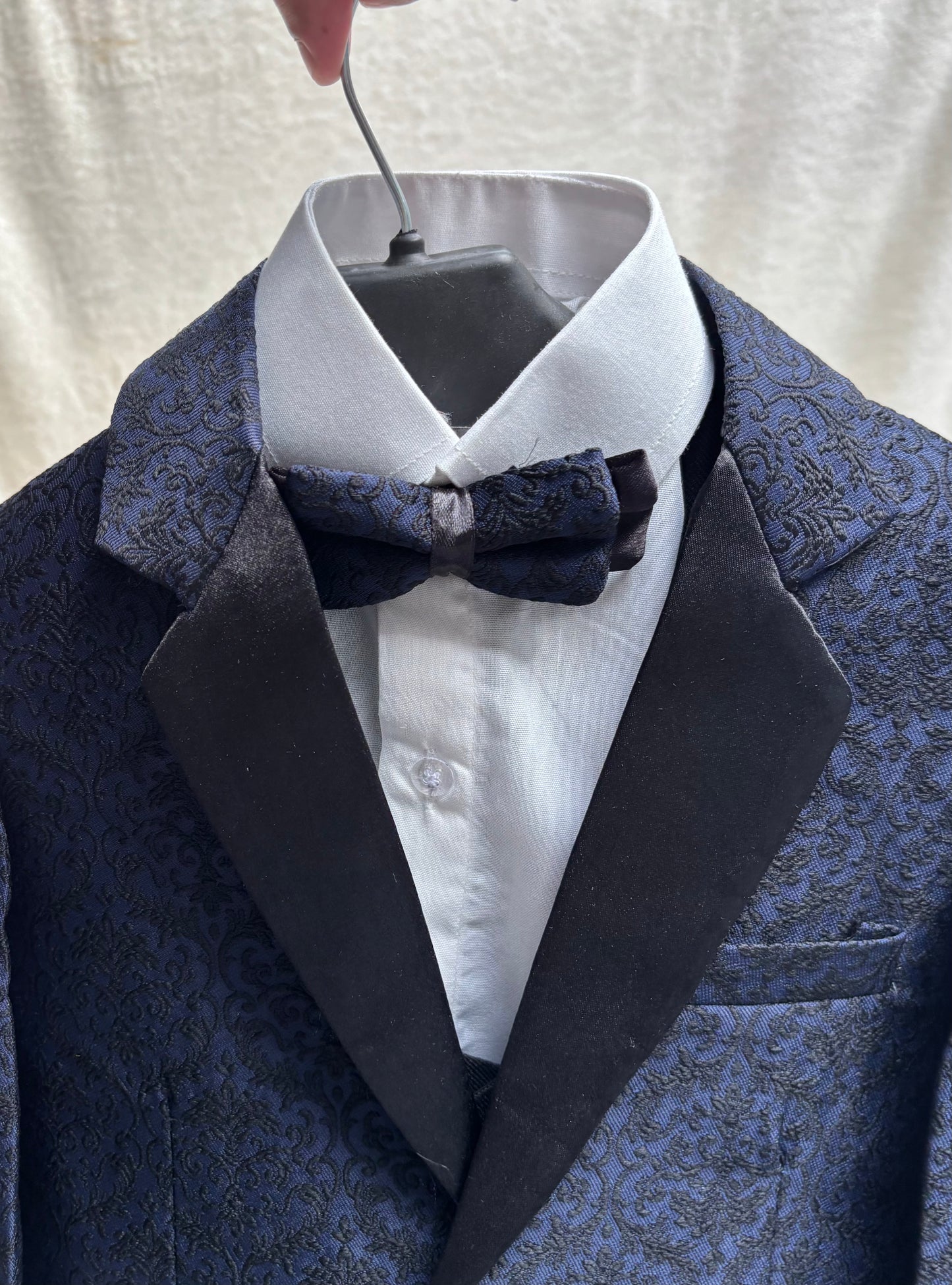 Textured Blue Suit 4pc (101)