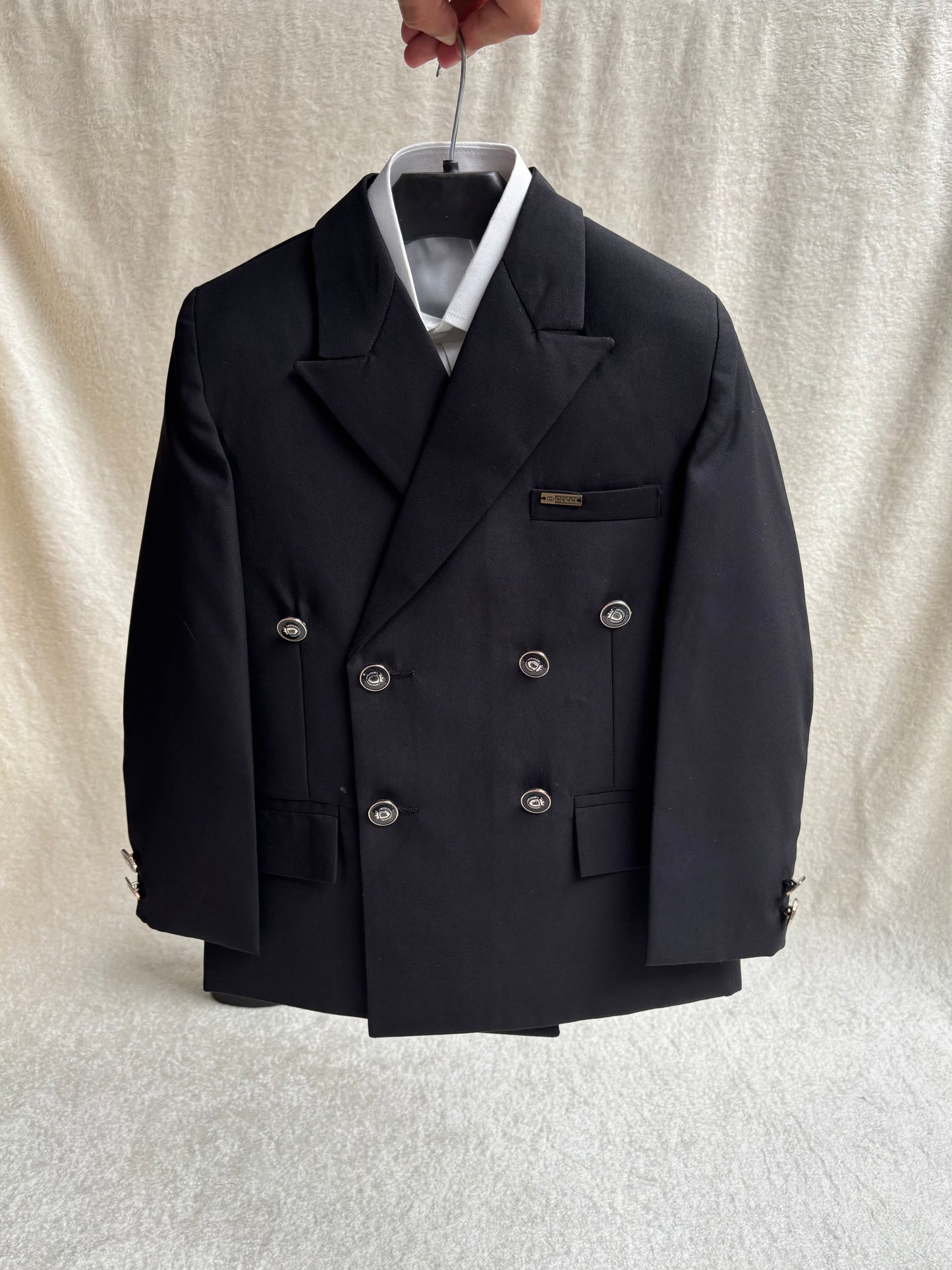 Black Double Breasted Suit