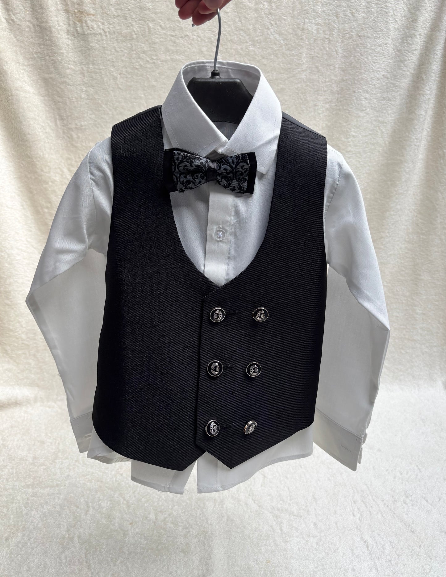 Textured Gray Suit 4pc