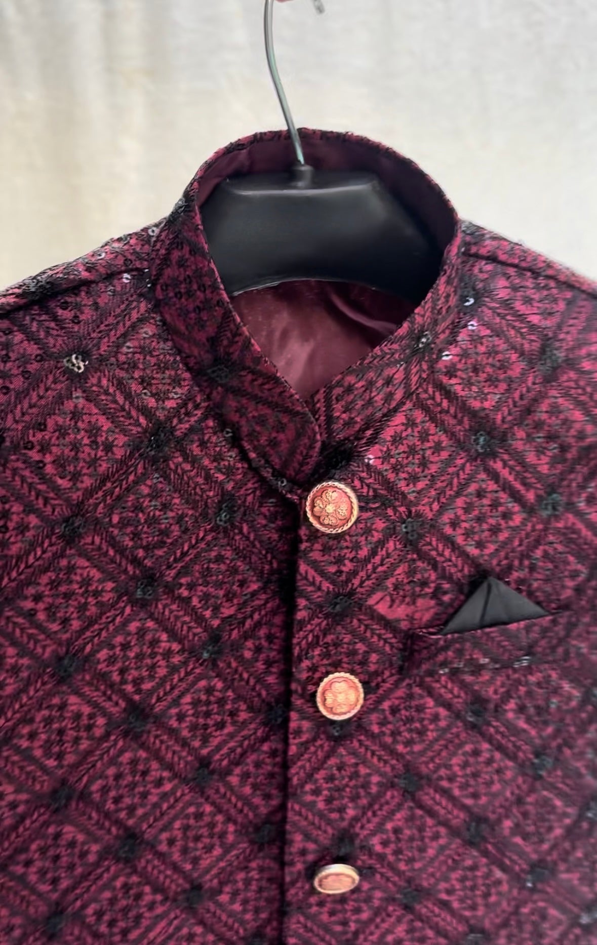 Maroon Sherwani