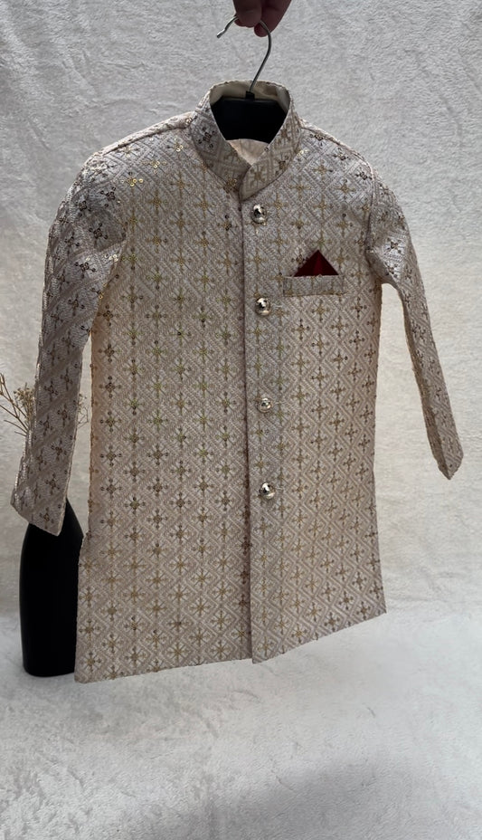 Cream Sherwani