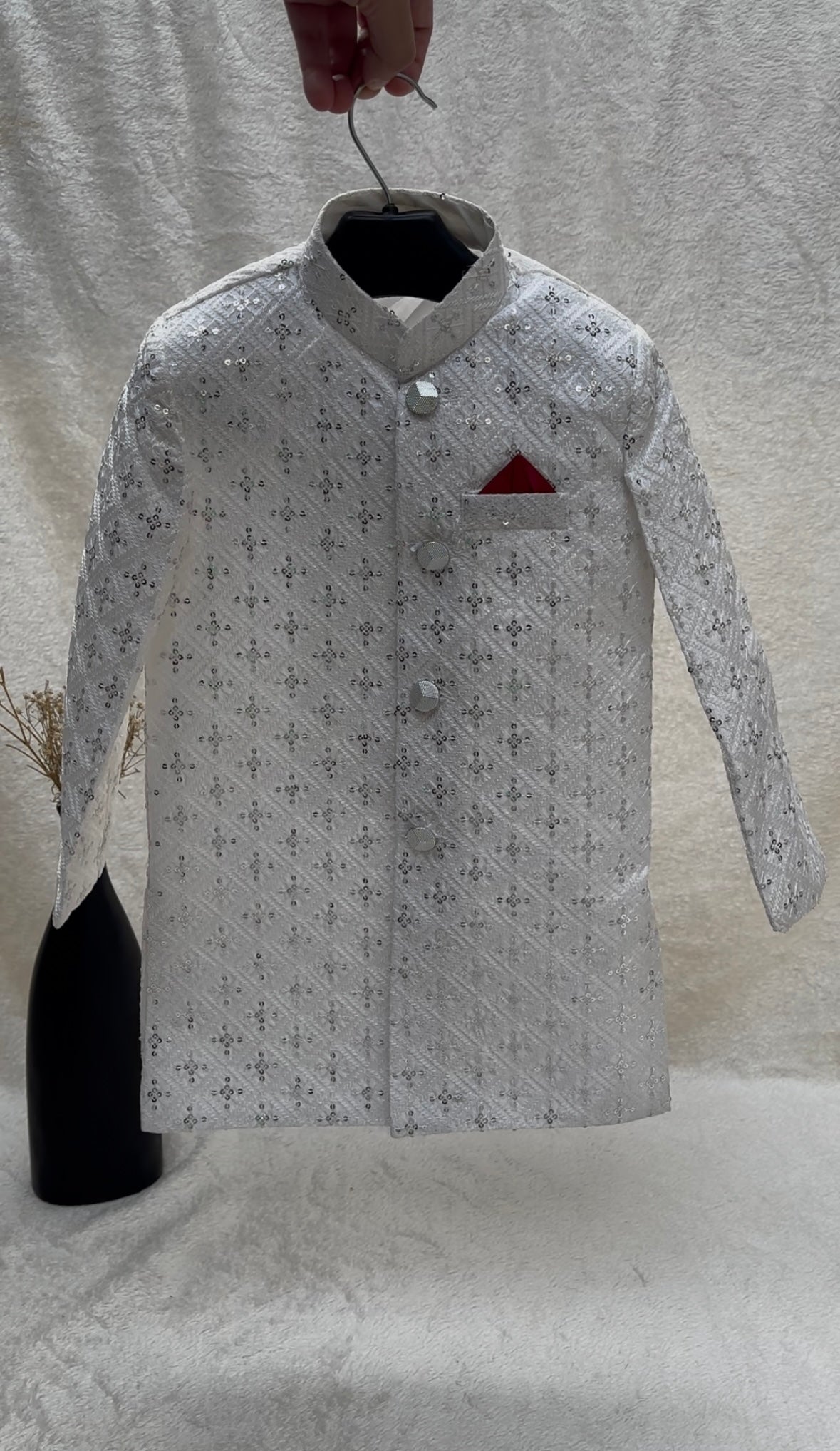 White Sherwani