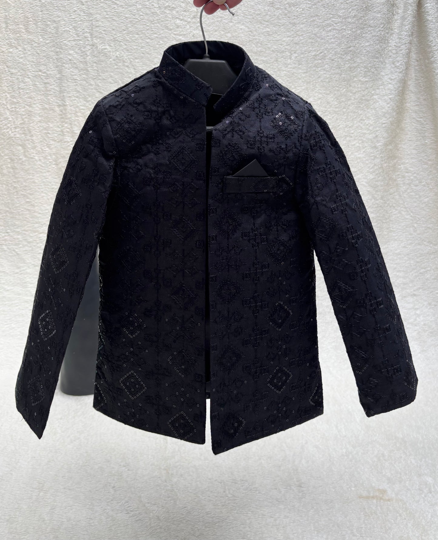 Black Front Open Prince Coat (102)