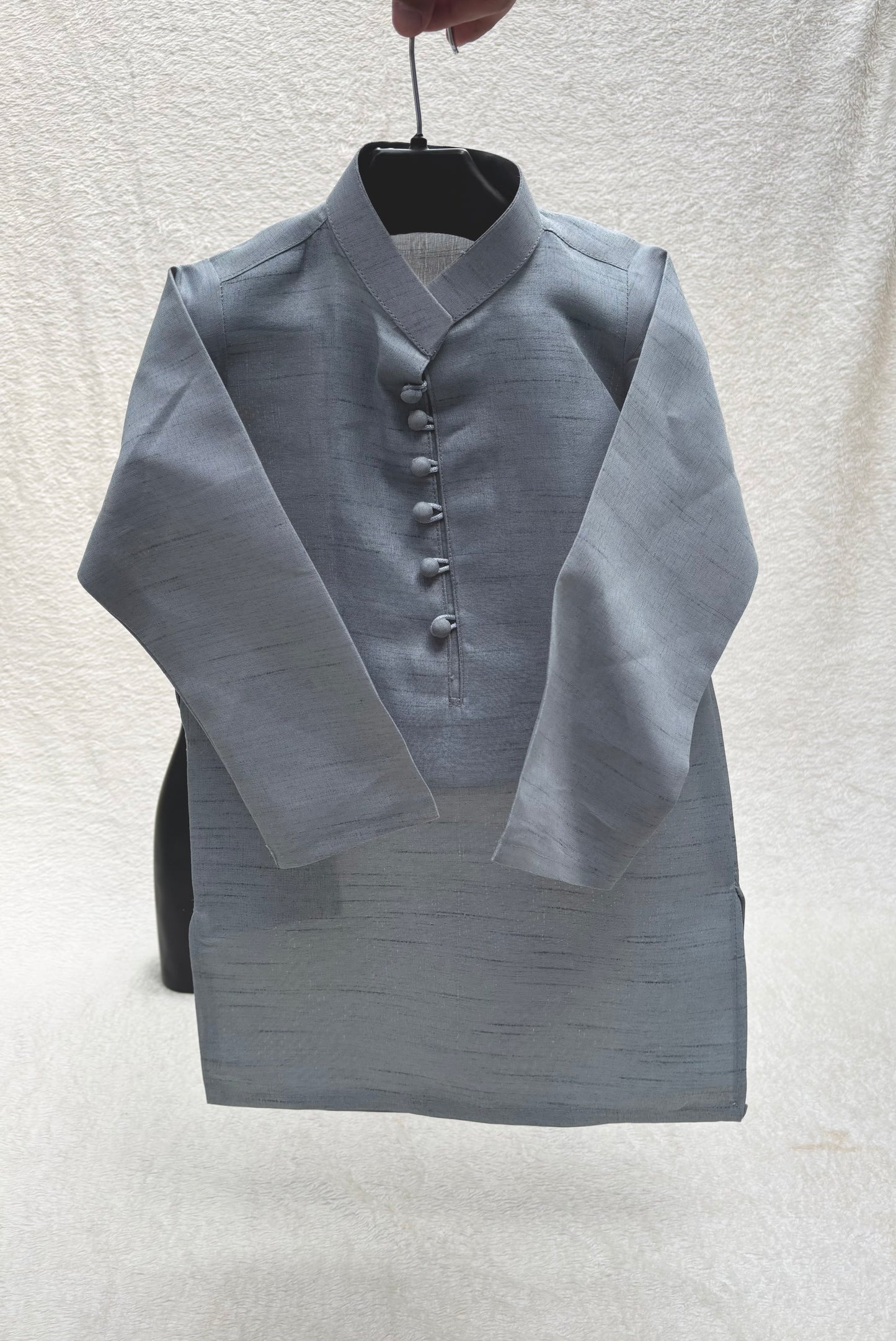 Gray Embroidered Sherwani Suit
