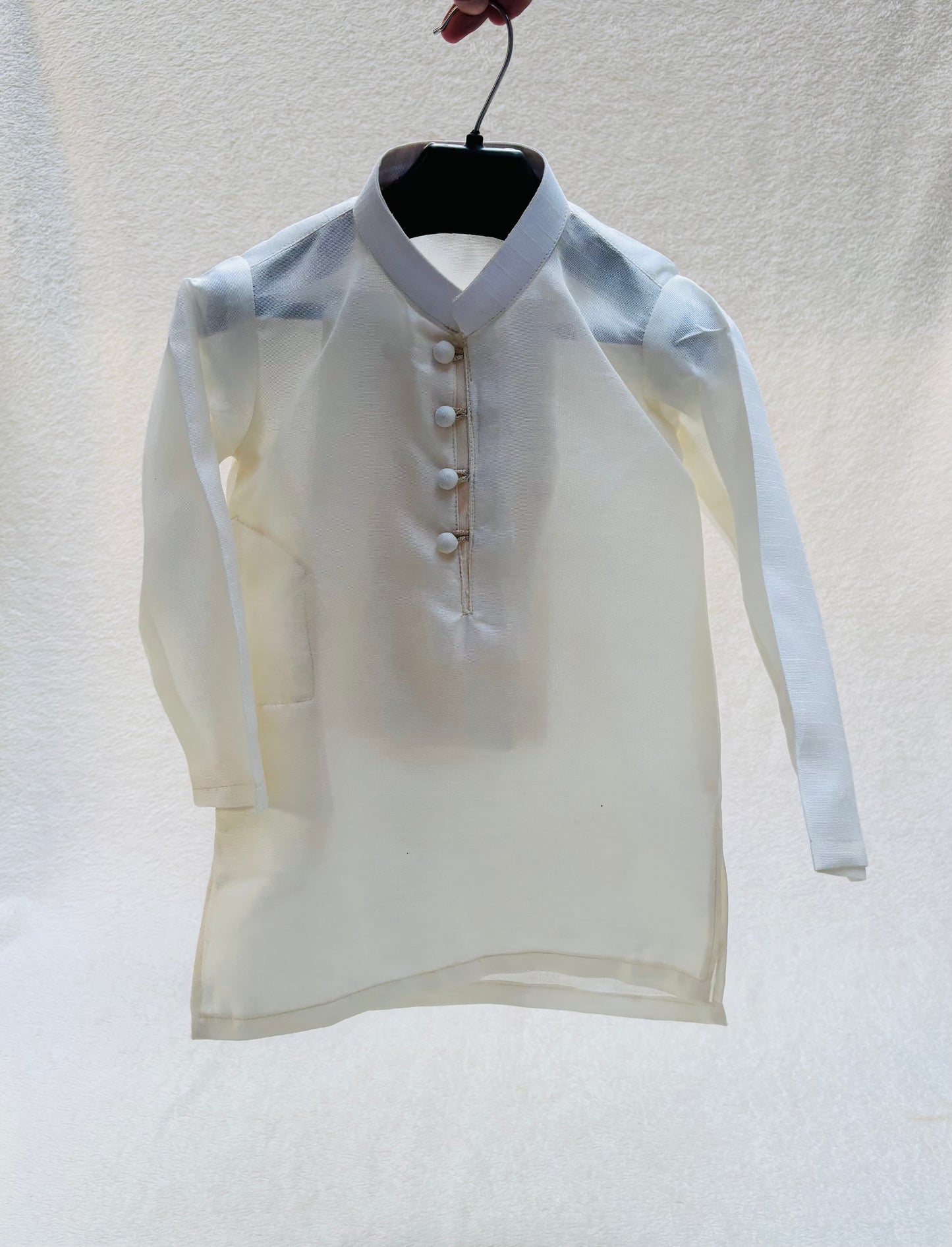Off-White Embroidered Sherwani Suit (107)