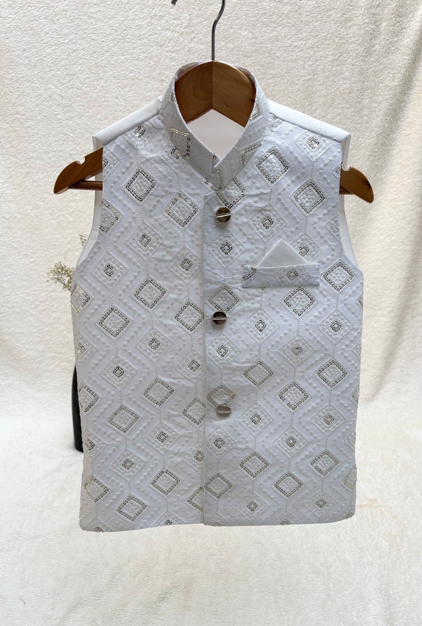 Off-White Embroidered Waistcoat (103)