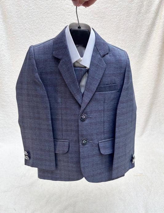 Blue Checkered 4pc
