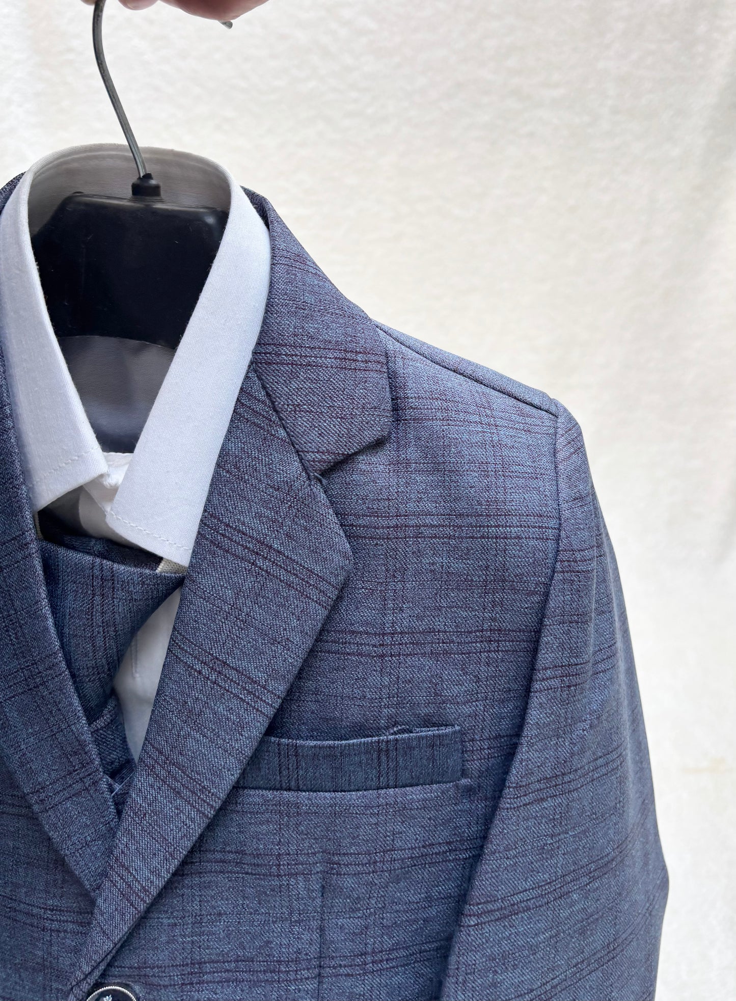 Blue Checkered 4pc