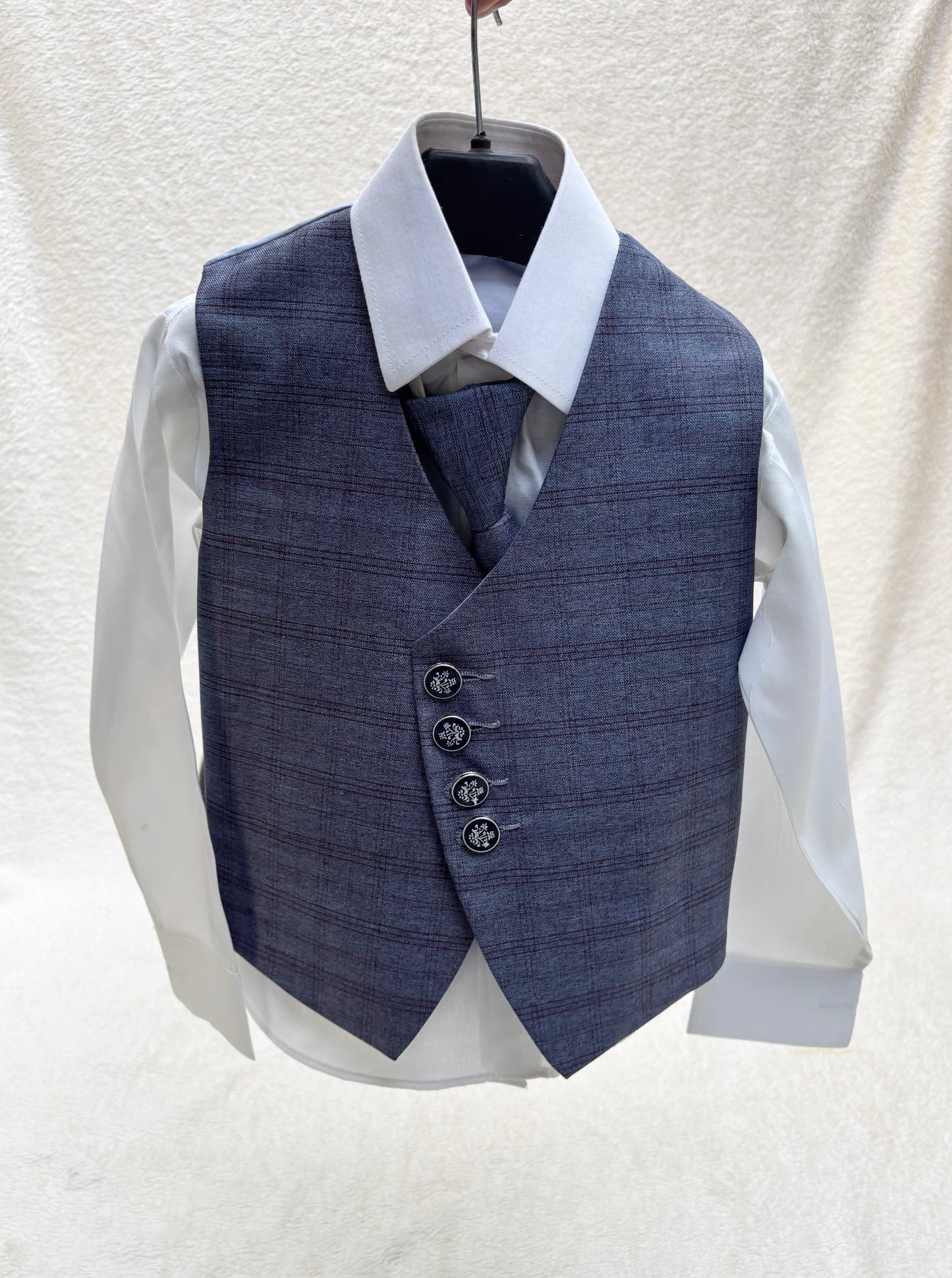 Blue Checkered 4pc
