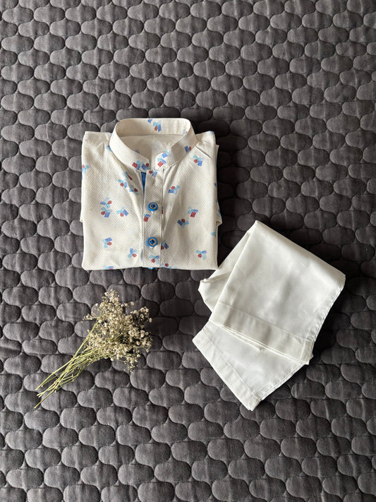 White Printed