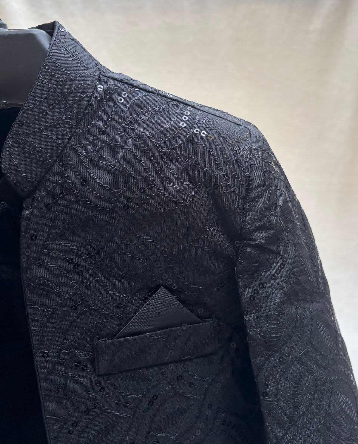 Black Embroidered Sherwani Suit (113)