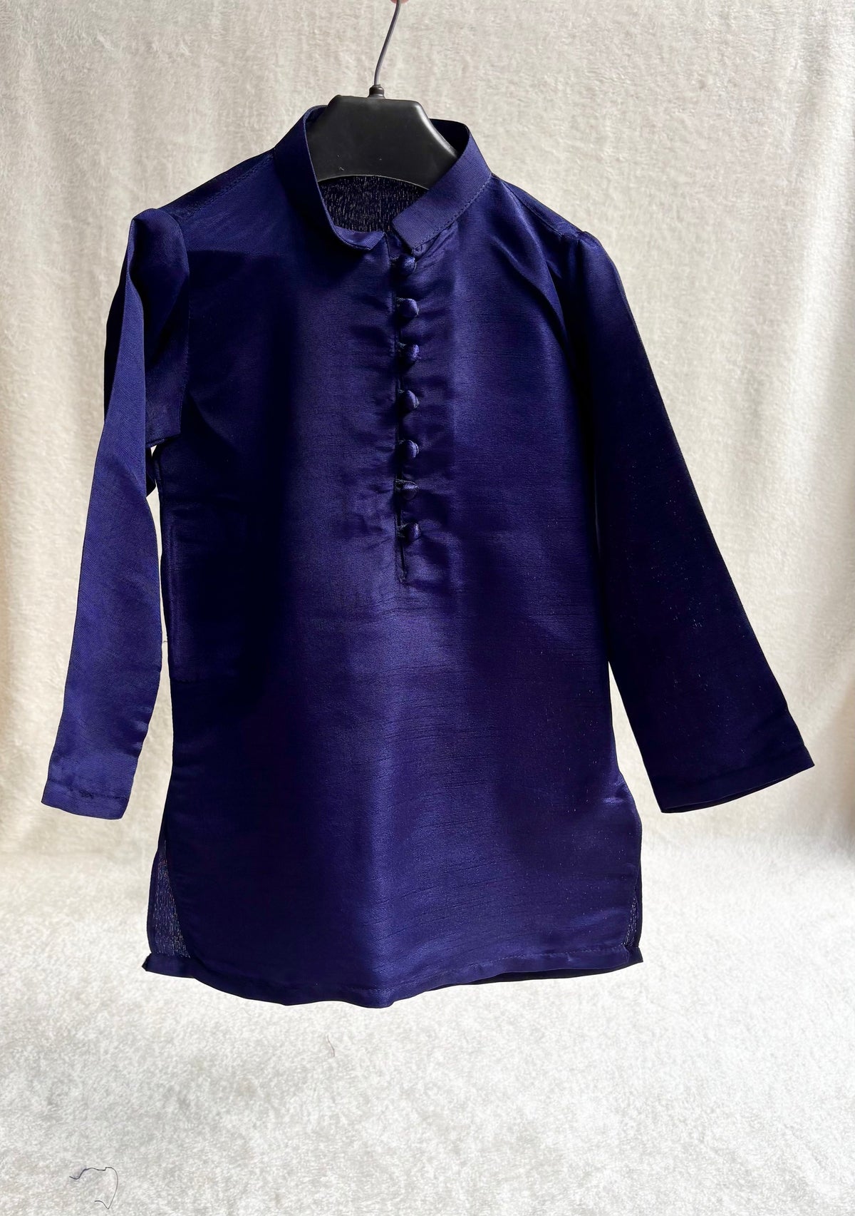 Blue Self Sherwani Suit