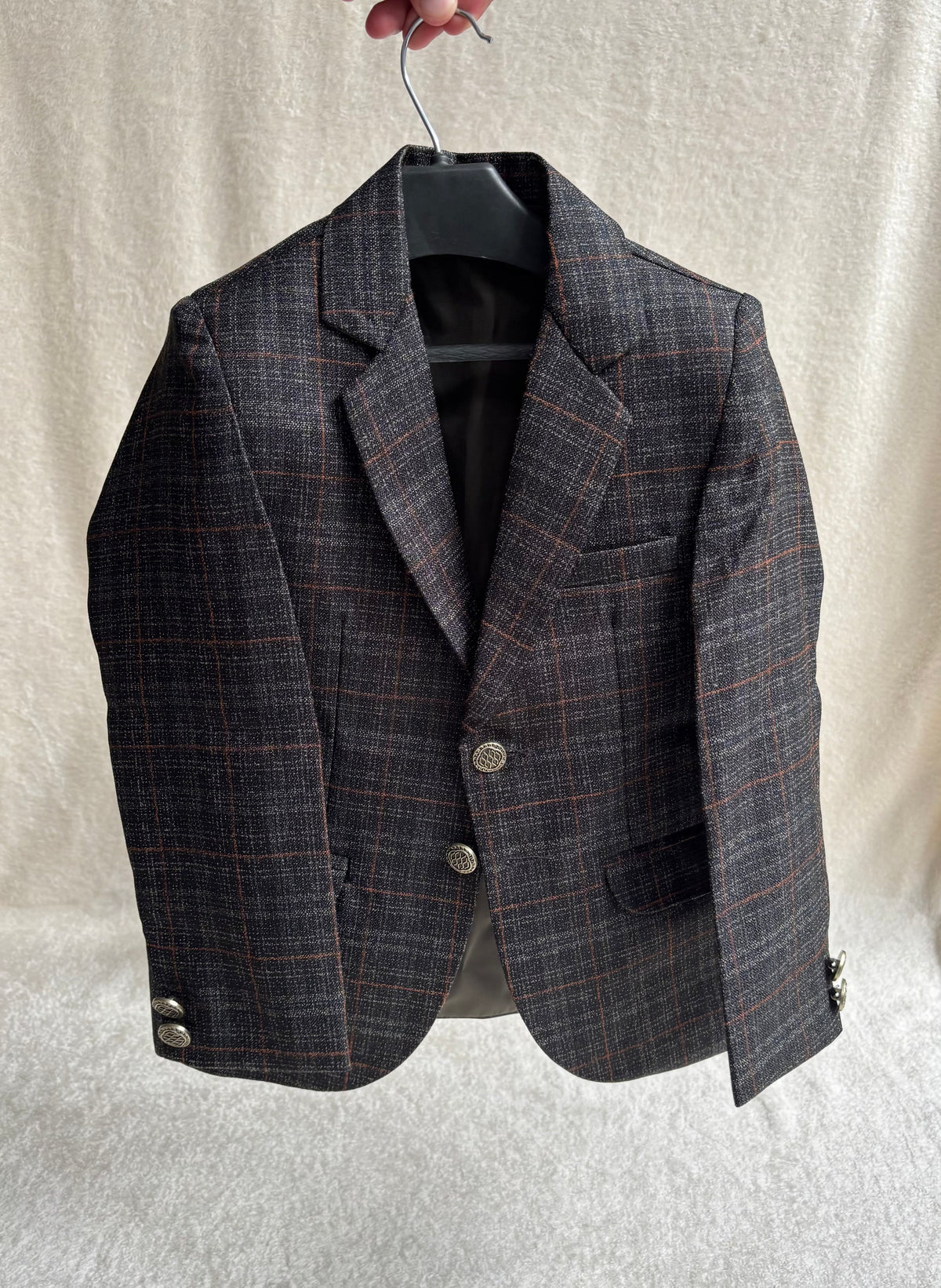 Grey Checkered Blazer