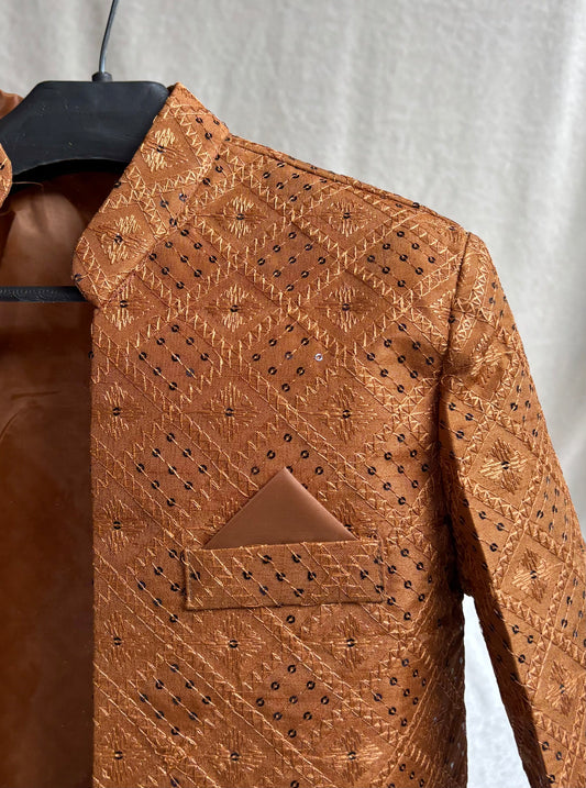 Rust Front Open Prince Coat (102)