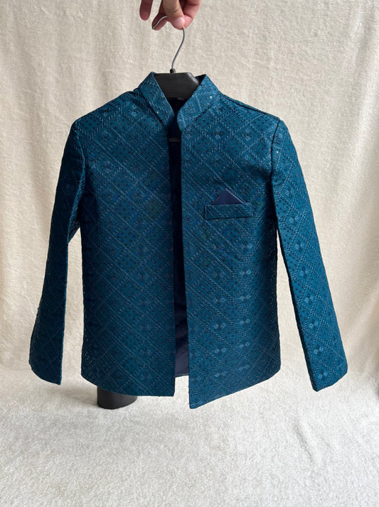 Zinc Blue Front Open Prince Coat (101)