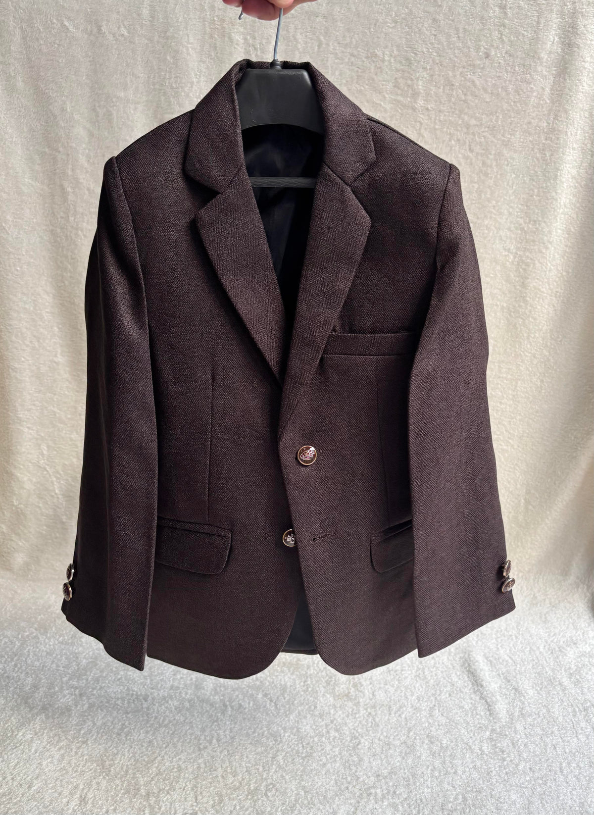 Brown Textured Blazer