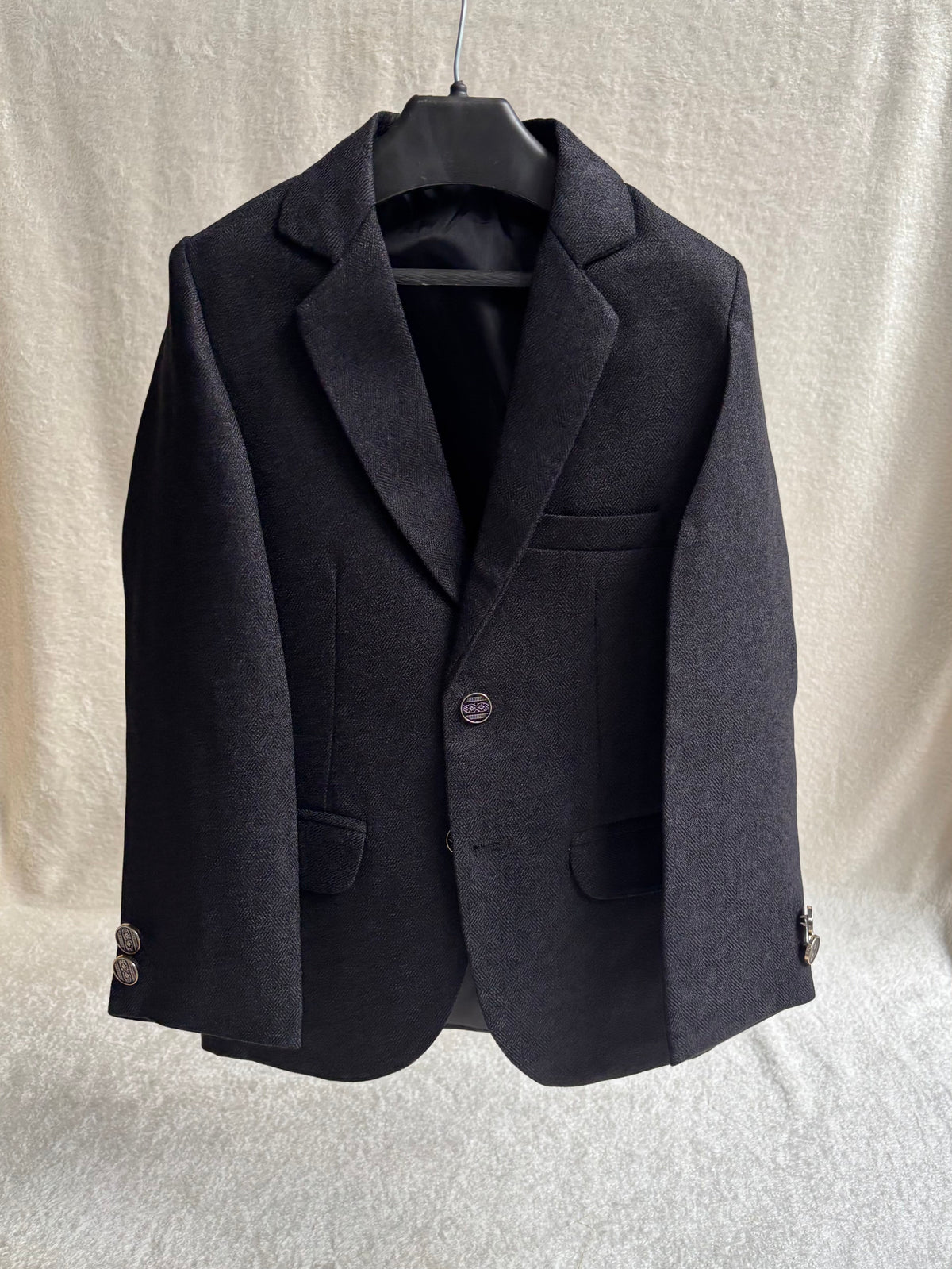 Black Textured Blazer