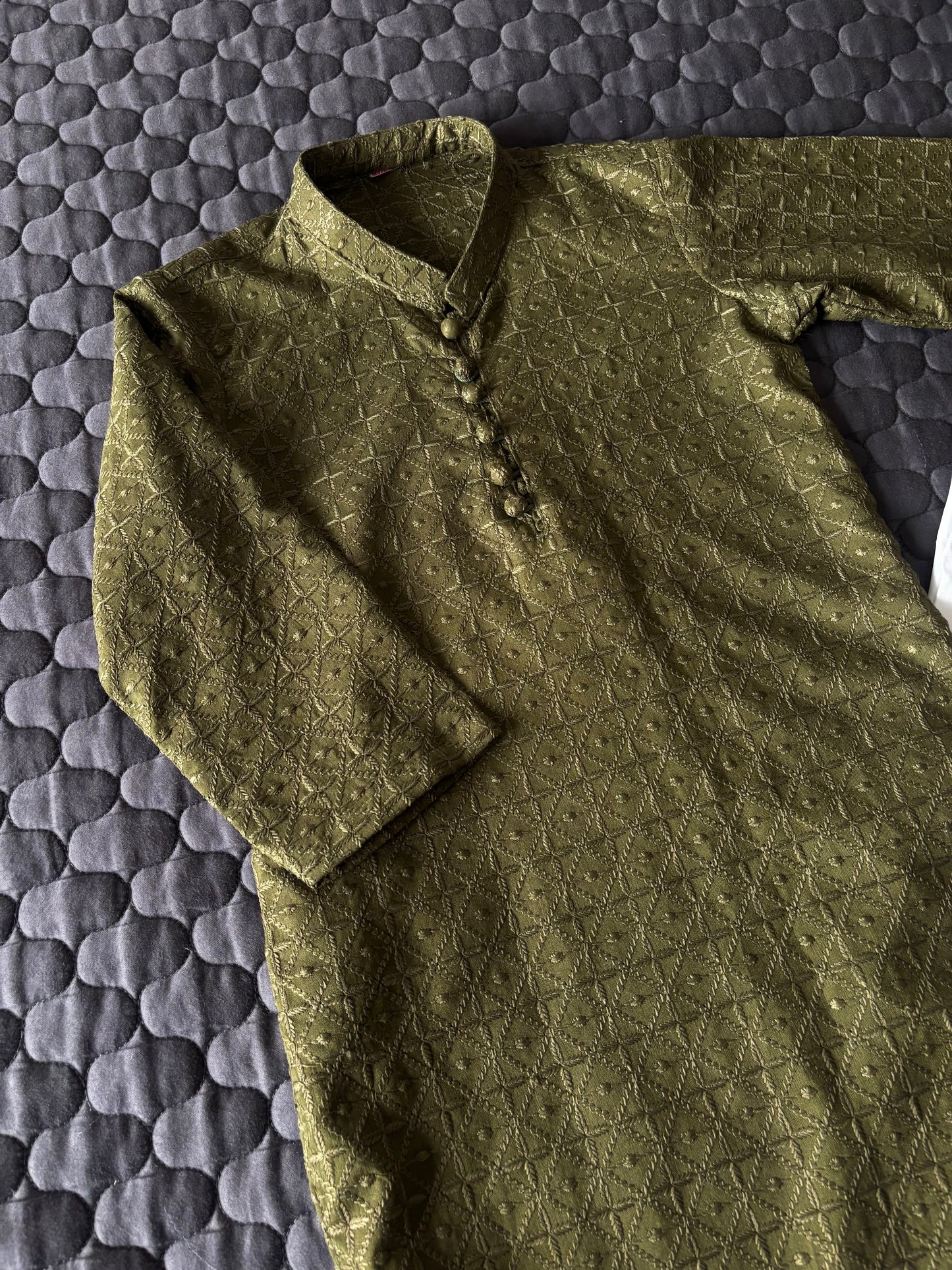 Green Embroidered