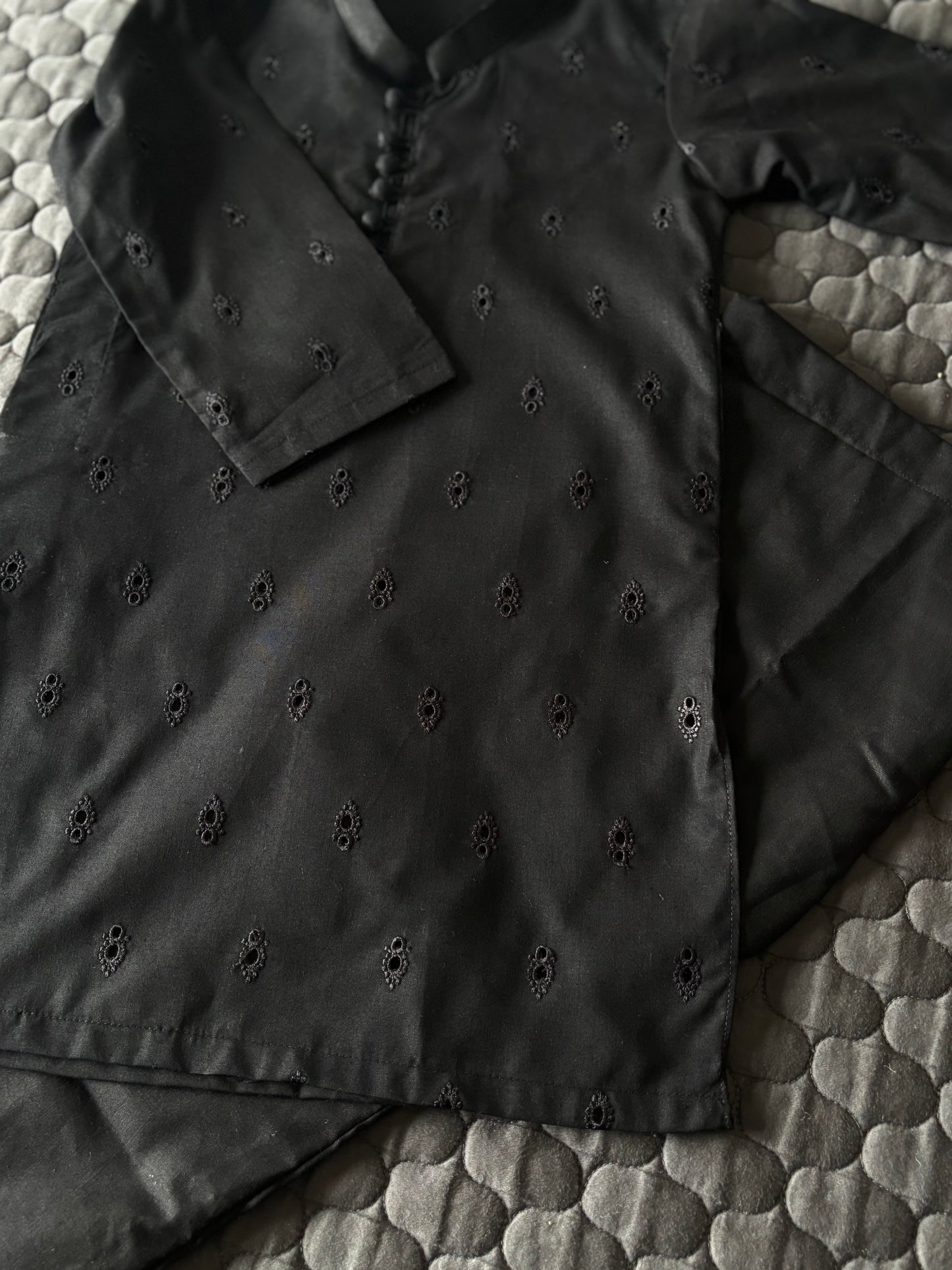 Black Embroidered