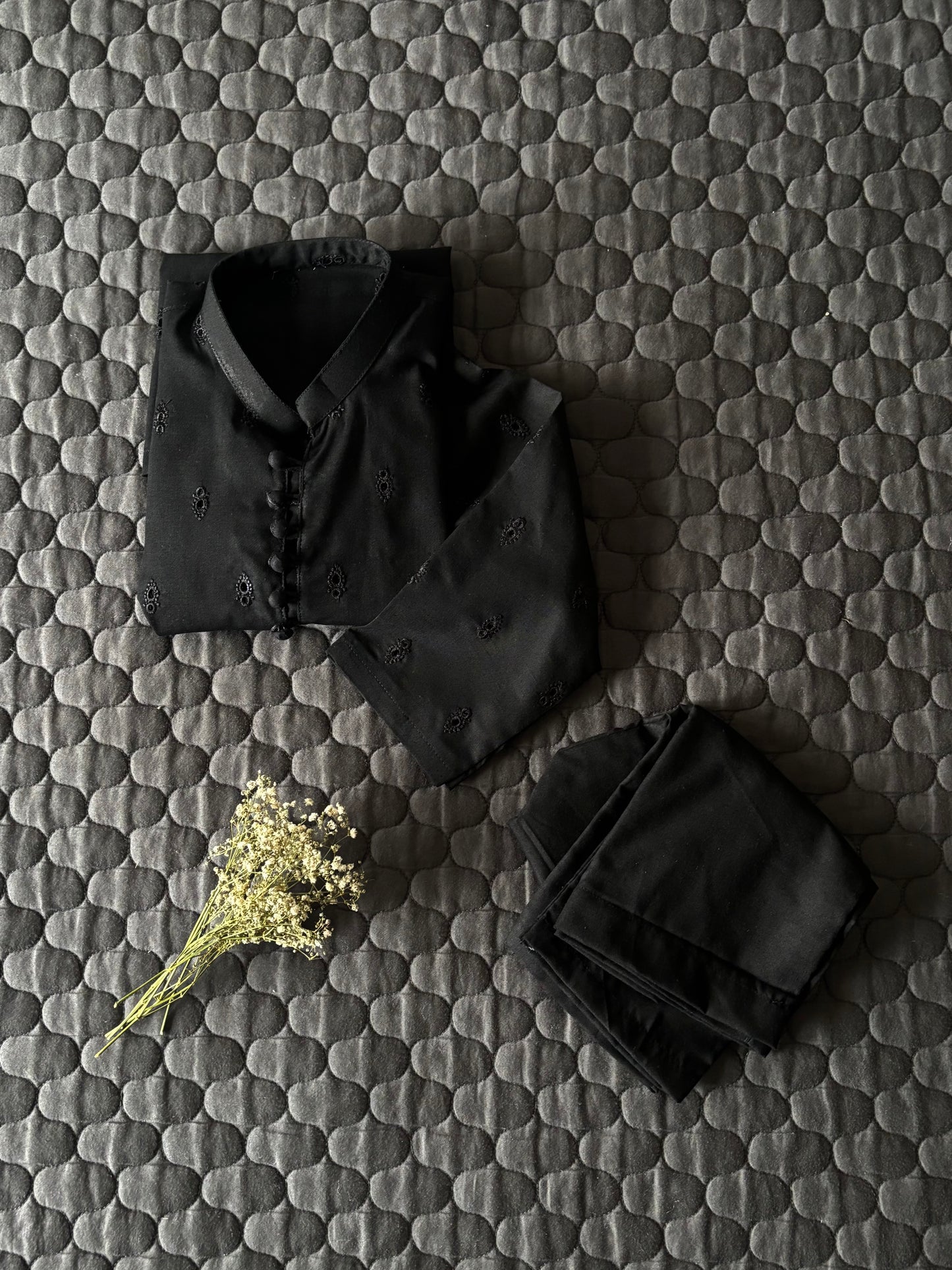 Black Embroidered
