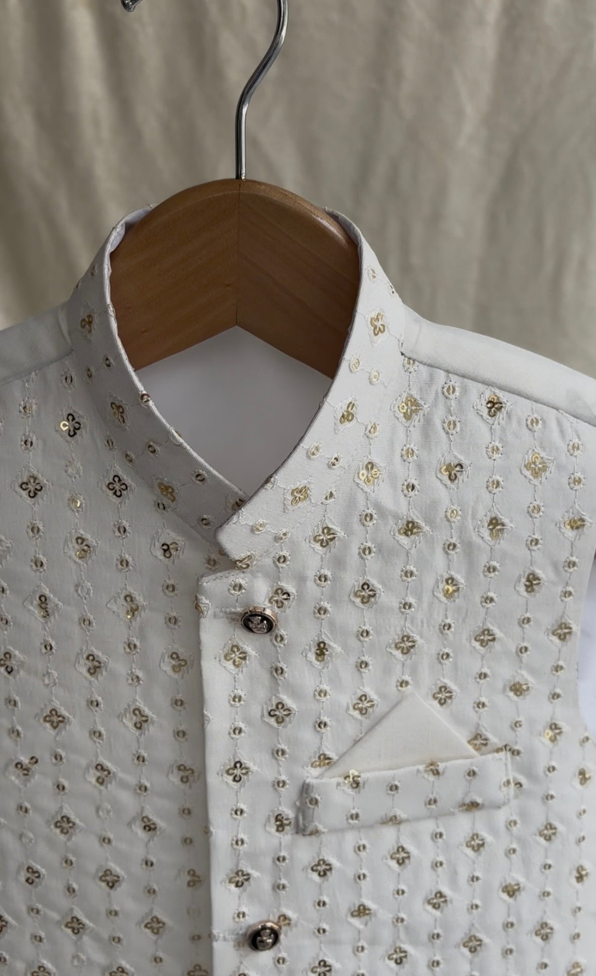 Off-White Embroidered Waistcoat (101)