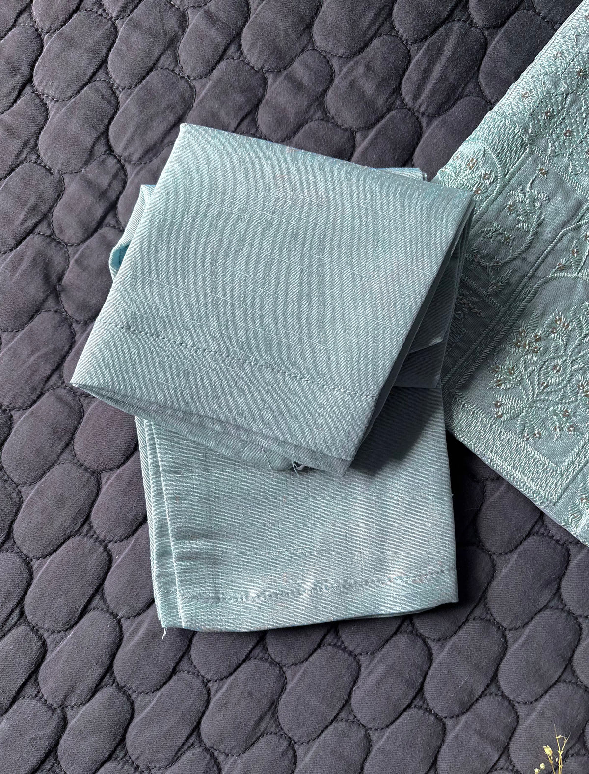 SOFT BLUE EMBROIDERED WAISTCOAT 3PC (WC1)