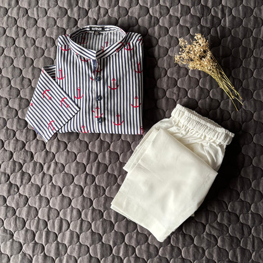 PRINTED BLUE STRIPES