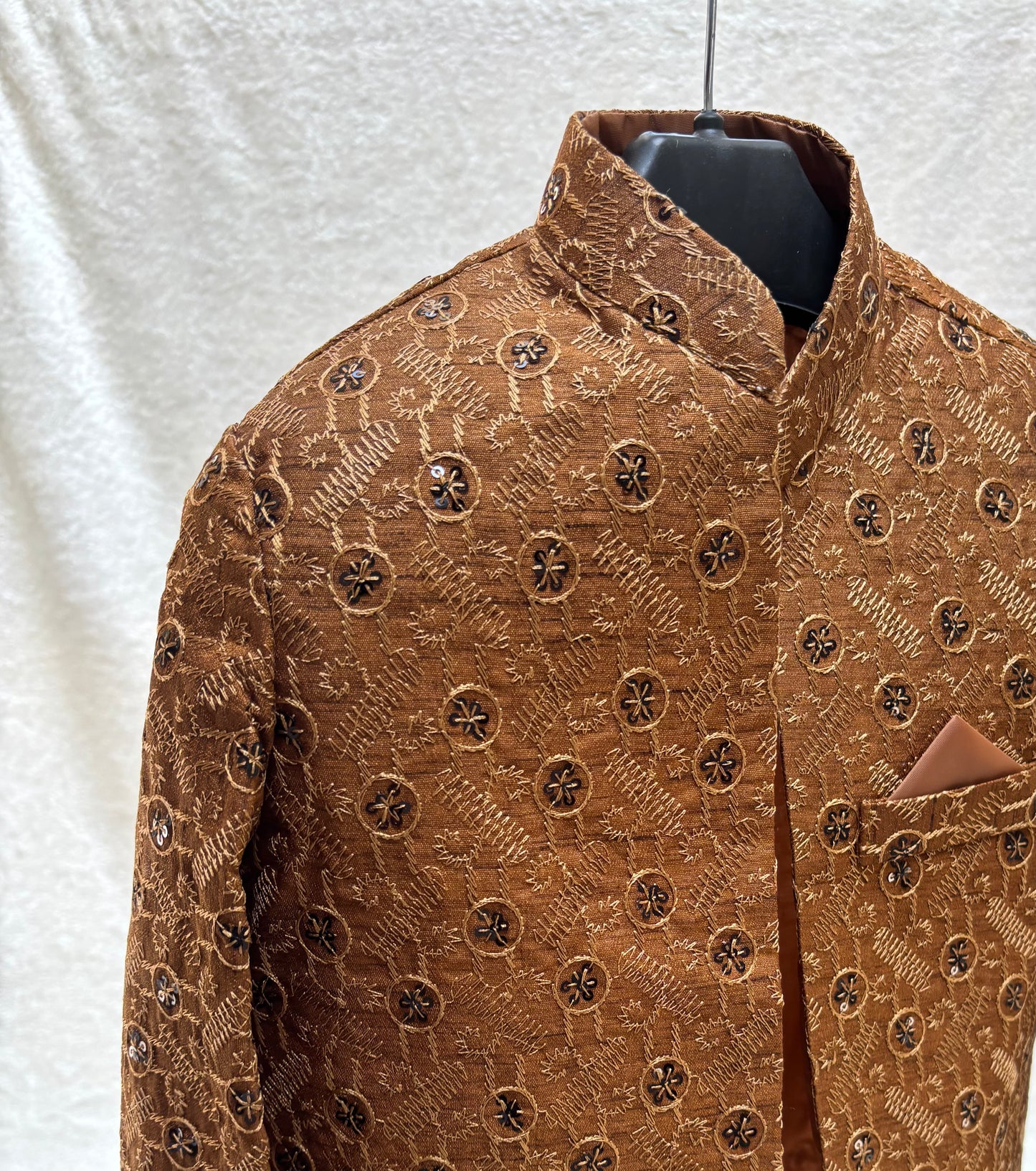 Rusty Brown Front Open Prince Coat