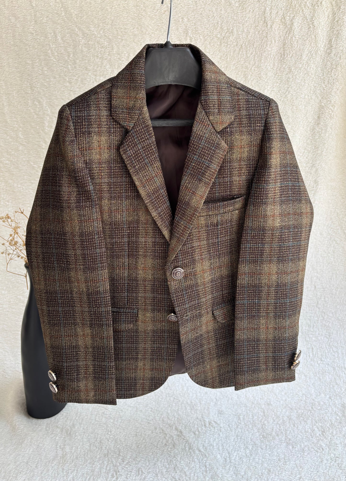 Brown Checkered Blazer 101