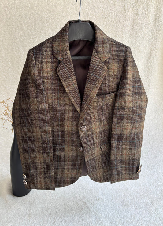 Brown Checkered Blazer 101
