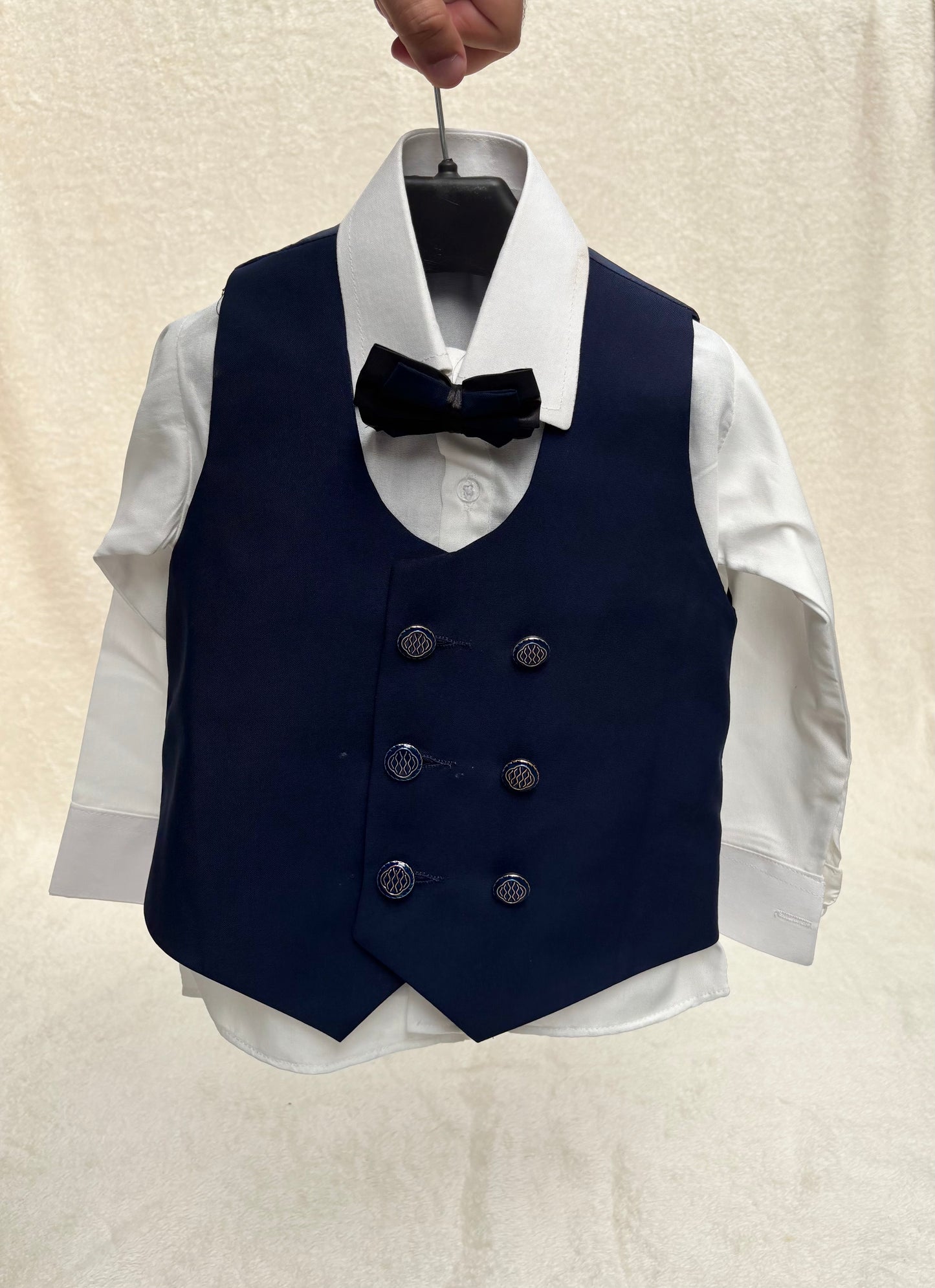 Peak Lapel Blue Suit 4pc