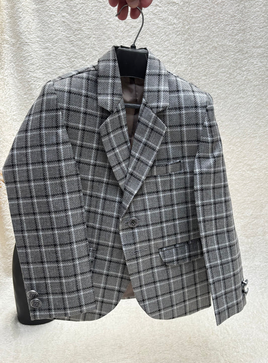 Jute Gray Checkered Blazer